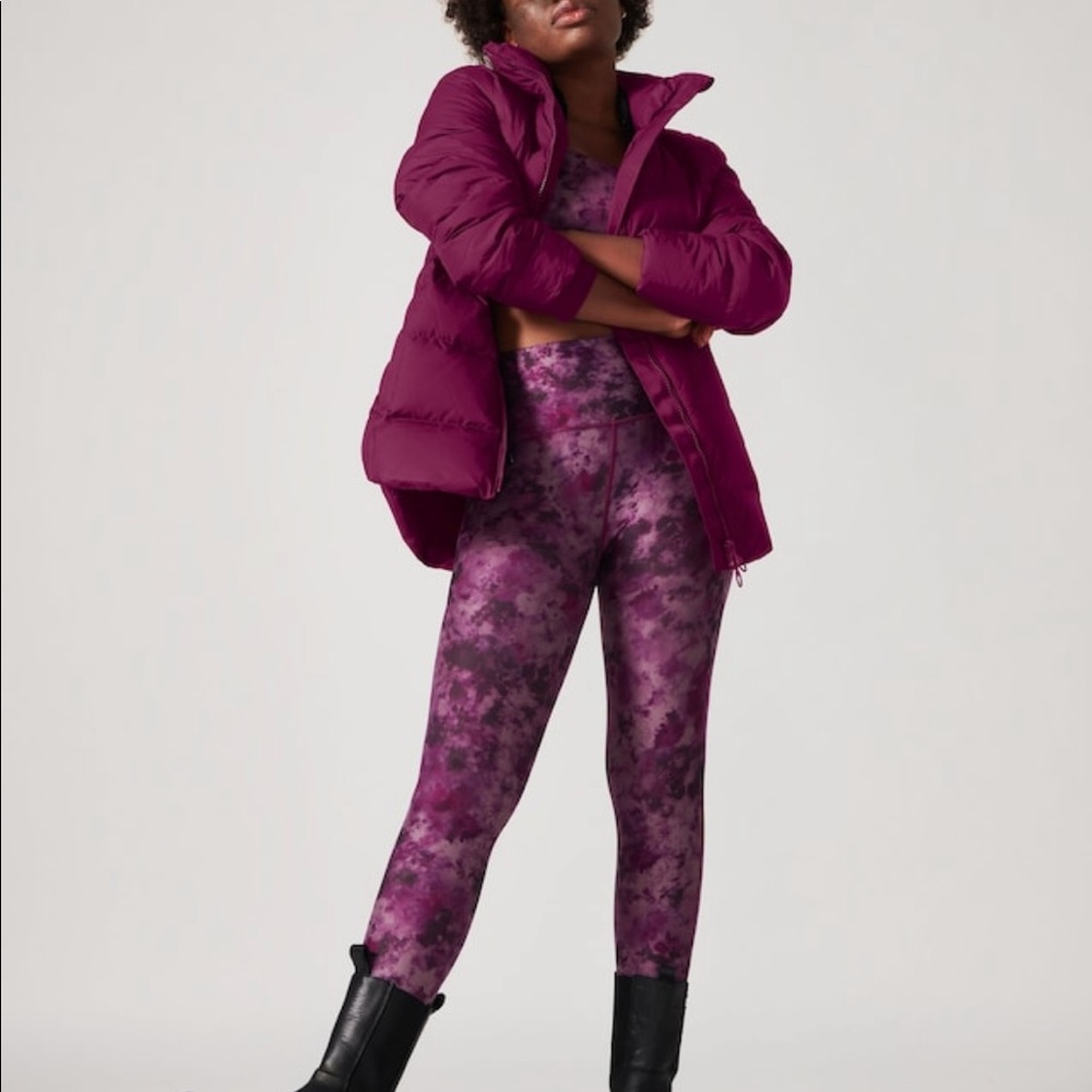 Athleta NWT Deep Purple Puffer Jacket - Picture 2 of 6